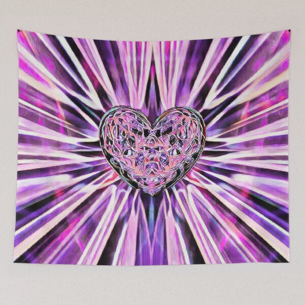 Item preview, Immaculate Heart (pink&purple) designed and sold by MidnightRain.