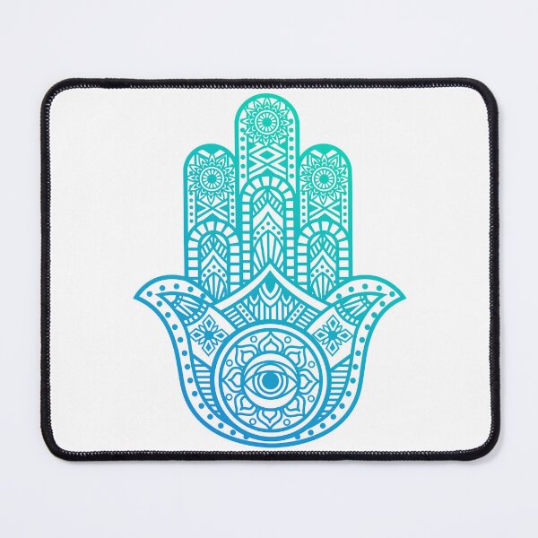 Item preview, Protection and good fortune: Hand of Fatima or Hamsa turquoise tones designed and sold by marco2r.