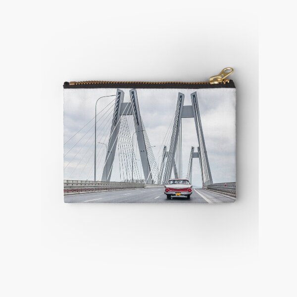 Item preview, Old car on modern bridge designed and sold by fotohuta.