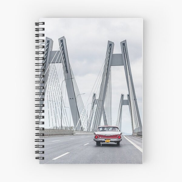 Item preview, Old car on modern bridge designed and sold by fotohuta.