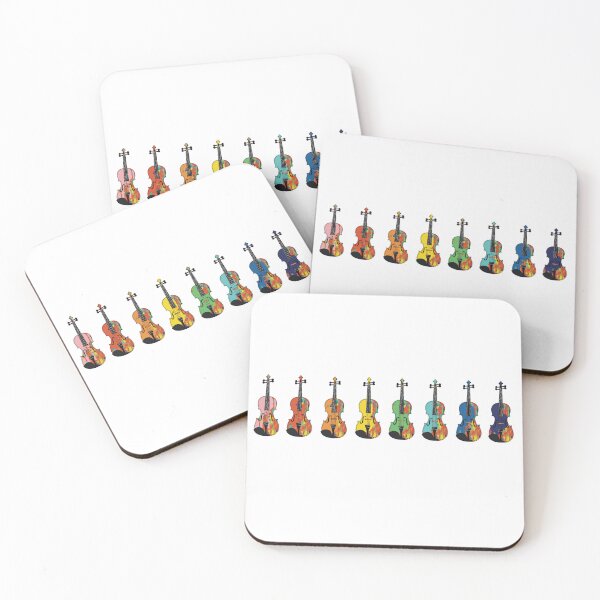 Item preview, Rainbow Splatter Violins designed and sold by UselessMarshmallow.
