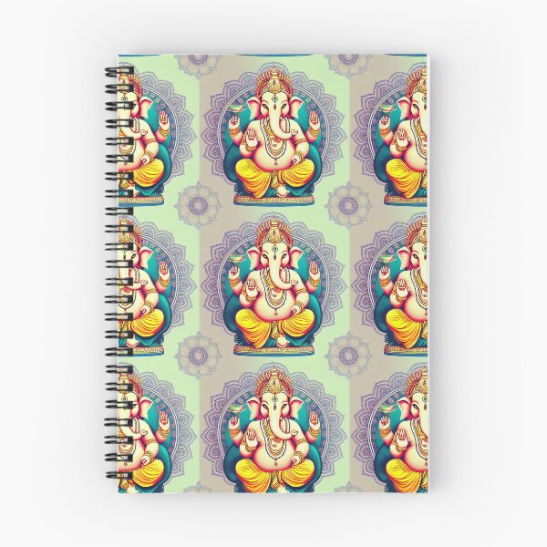 Item preview, Beautiful Ganesh Pattern With Lotus Flowers designed and sold by Fine Prints.