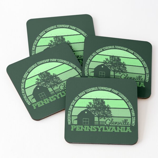 Item preview, Glenville Pennsylvania Sunset Retro Vintage Local Pride Logo designed and sold by CRHPOD20.