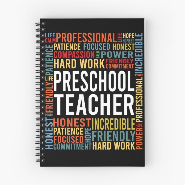Item preview, preschool teacher saying: preschool teacher words gift designed and sold by alaechamlal.