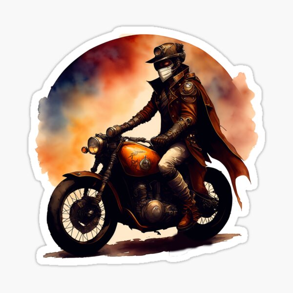 steampunk rider Sticker