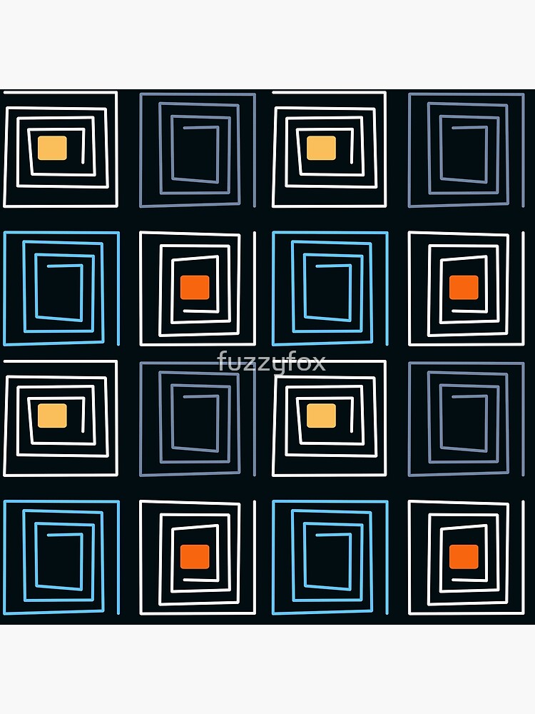 "Abstract modern squares seamless pattern" Throw Pillow by fuzzyfox