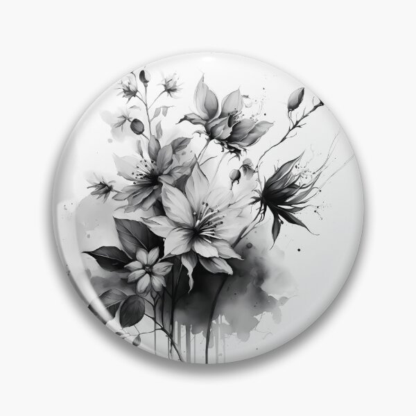 Item preview, flowers black white designed and sold by SMILE88.