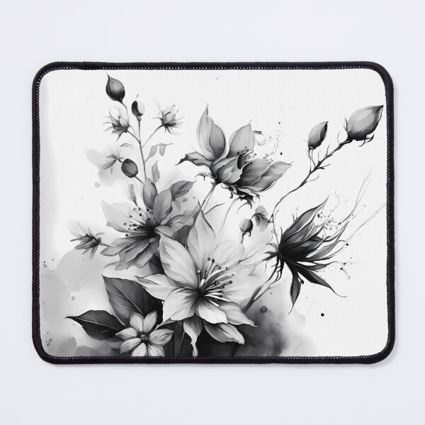 Item preview, flowers black white designed and sold by SMILE88.
