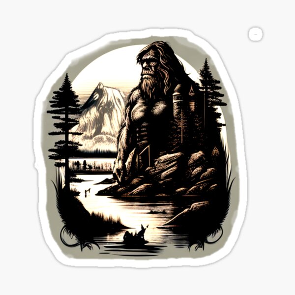 Sasquatch Blends with Surroundings Sticker