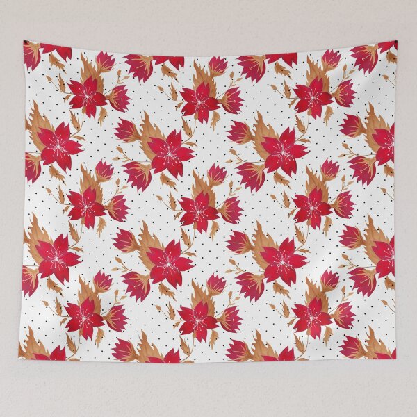 Item preview, Seamless texture with red flowers, retro designed and sold by fuzzyfox.