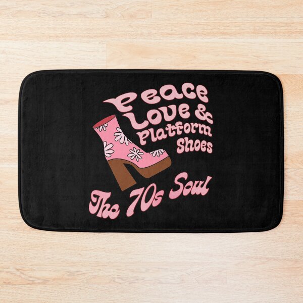 Item preview, Vibrant 70s-Inspired Pink Flower Platform Shoes - Embrace Peace, Love & Retro Soul! designed and sold by ElLocoMus.