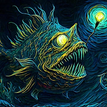 Artwork thumbnail, Gogh Fish by JDavidDesign