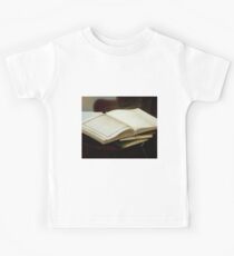 Books, acrylic on canvas Kids Tee