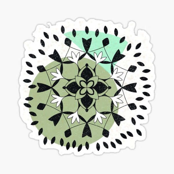 Maiglöckchen Mandala floral Sticker