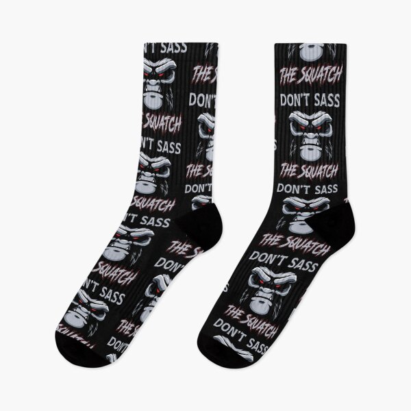 Item preview, Funny Don't Sass The Squatch Bigfoot Saying Vintage Style Sasquatch Humor   designed and sold by Bad Kitty Designz.
