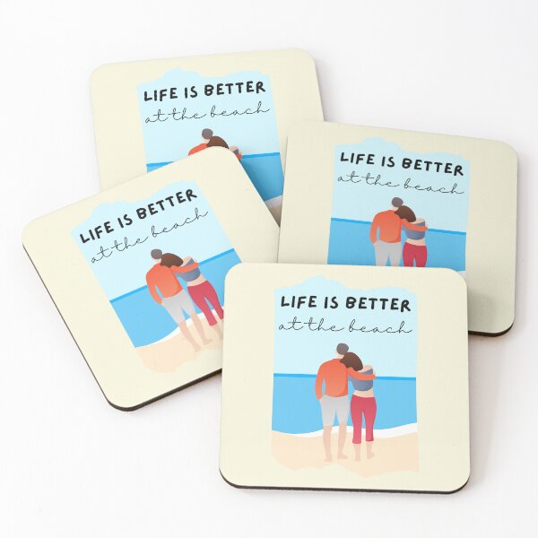 Item preview, Life is better at the beach seaside couple summer holidays designed and sold by S-and-W-4ever.