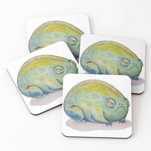 Item preview, aquarell hand drawn grumpy frog  designed and sold by avmask.