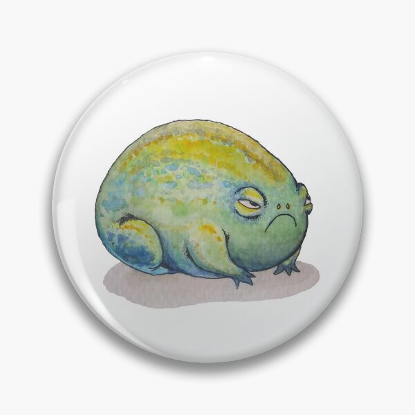 Item preview, aquarell hand drawn grumpy frog  designed and sold by avmask.