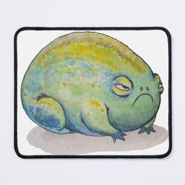 Item preview, aquarell hand drawn grumpy frog  designed and sold by avmask.