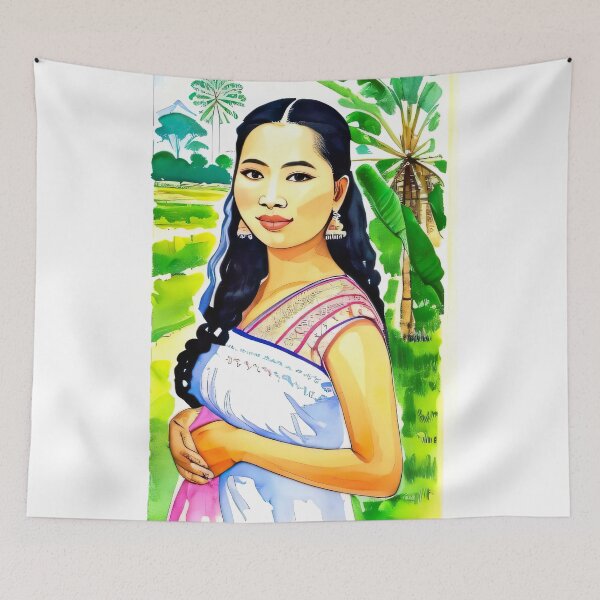 Item preview, Cambodian Lady Field Worker designed and sold by RaveToTheGrave.