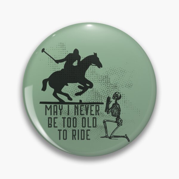 Item preview, May I Never Be Too Old to Ride a polo pony skeleton design in black designed and sold by tranquilbeach.