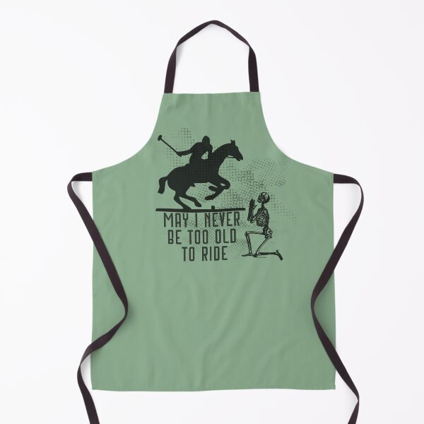 Item preview, May I Never Be Too Old to Ride a polo pony skeleton design in black designed and sold by tranquilbeach.