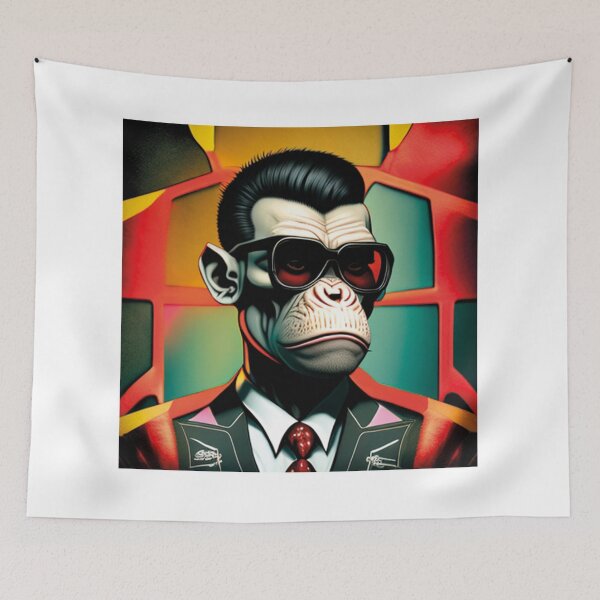 Item preview, fancy crazy monkey designed and sold by artegrafico92.