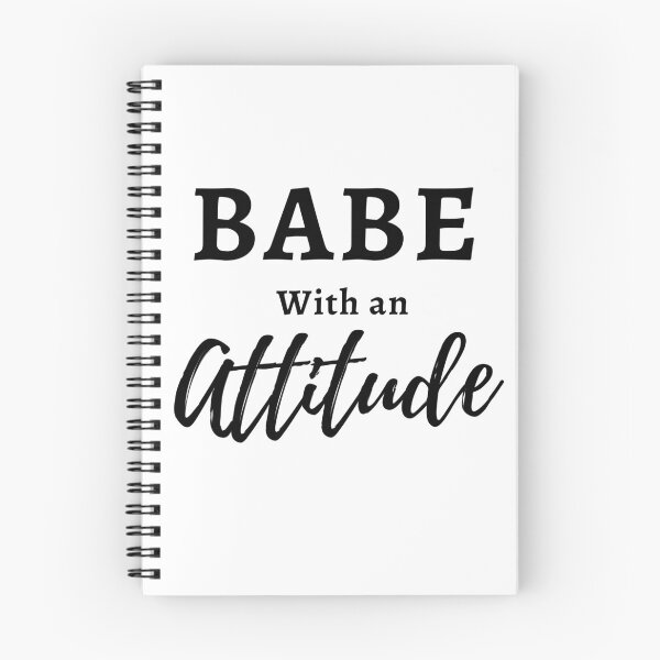Item preview, "Babe With an Attitude" - Funny Fierce Babe With an Attitude T-shirt for Women and Girls in Black Text designed and sold by Femtality.