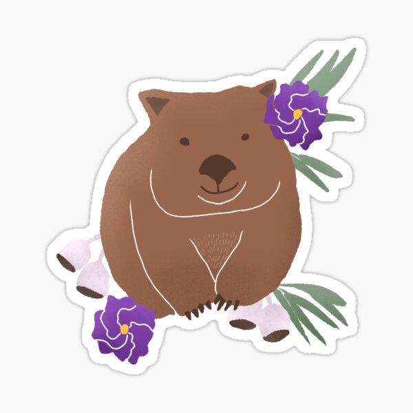 Cute Wombat Motif Sticker
