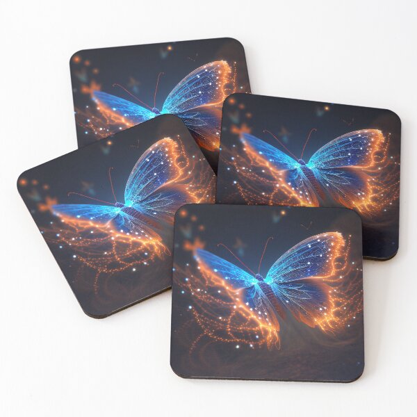 Item preview, Beautiful Blue and Orange Solar Flare Butterfly designed and sold by Expressive Vision.