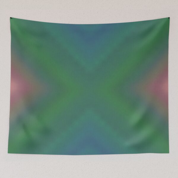 Item preview, Rainbow Gradient Hourglass Abstract Design Green Blue Pink designed and sold by kattakitty.