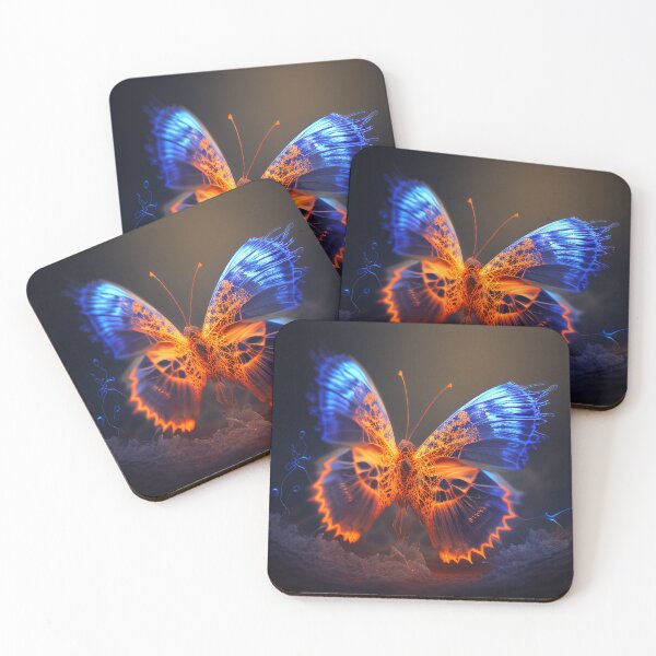 Item preview, Beautiful Blue and Orange Solar Flare Butterfly designed and sold by Expressive Vision.