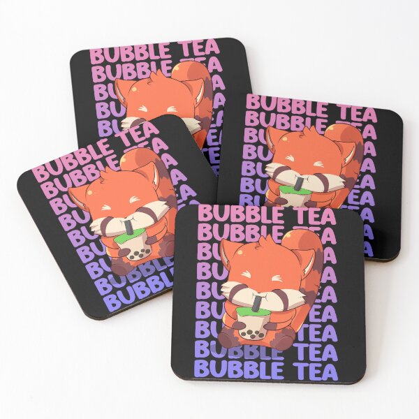 Artikelvorschau, Red Panda Bubble Tea Break, Boba-Teeliebhaber entworfen und verkauft von Mini Pandas.