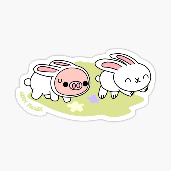 Artikel-Vorschau von Giddy Piggies Rennen mit dem Osterhasen, designt und verkauft von Giddy Piggies.