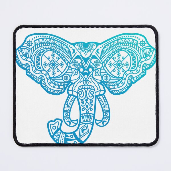 Item preview, Transform your space with the beauty of an elephant mandala in bluish tones designed and sold by marco2r.