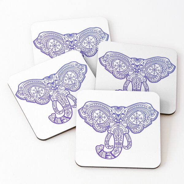 Item preview, Transform your space with the beauty of an elephant mandala in purple tones designed and sold by marco2r.