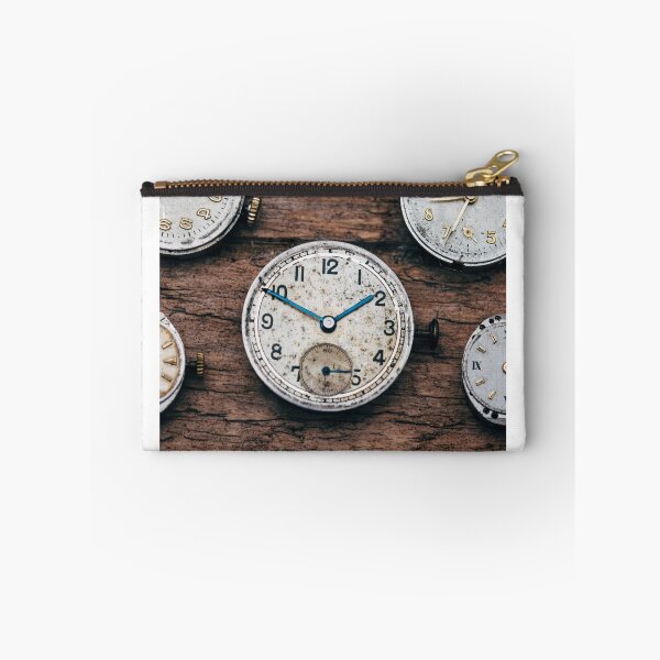 Item preview, Tiny watch parts on a wooden background designed and sold by Sharonroseart.