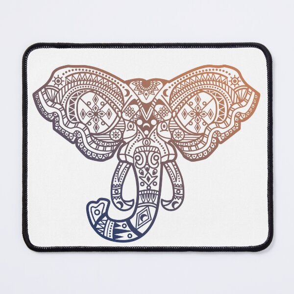 Item preview, Transform your space with the beauty of an elephant mandala in brown and orange tones designed and sold by marco2r.
