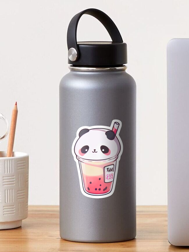 Cute Chibi Boba Tea Cup Panda | Sticker