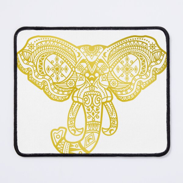Item preview, Transform your space with the beauty of a gold-tone elephant mandala designed and sold by marco2r.