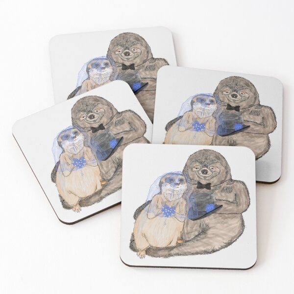 Item preview, Sloth And Meerkat Wedding designed and sold by HighwayForSouls.