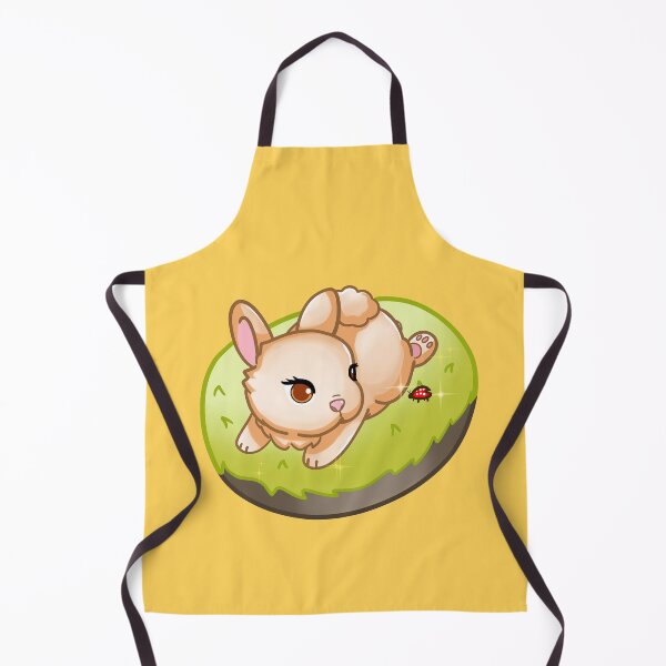 Item preview, farm bunny lying down sunbathing and playing with ladybug, cute design. designed and sold by kitsuneins.
