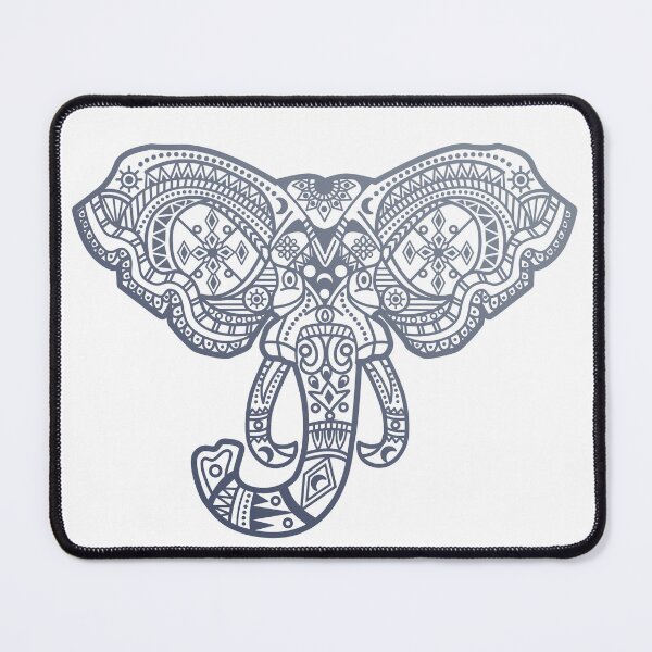 Item preview, Transform your space with the beauty of an elephant mandala in gray tones designed and sold by marco2r.
