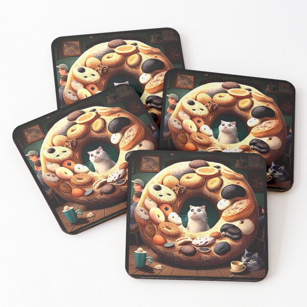 Item preview, Everything Bagel in Cat Café   designed and sold by Earth Nature Creations.