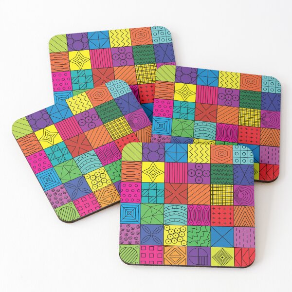 Item preview, Patterned Geometric Squares designed and sold by ColorZoo.