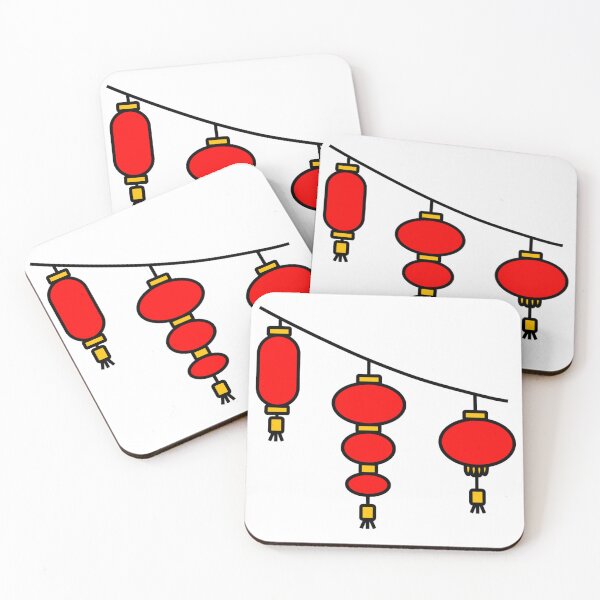 Item preview, Three Red Chinese Lanterns designed and sold by OrderofOps.