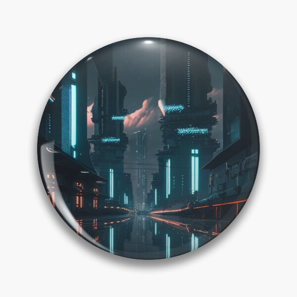 Item preview, a city inspired by Tron the movie designed and sold by AiWonderPrints.