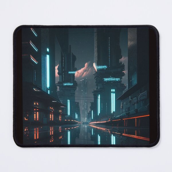 Item preview, a city inspired by Tron the movie designed and sold by AiWonderPrints.