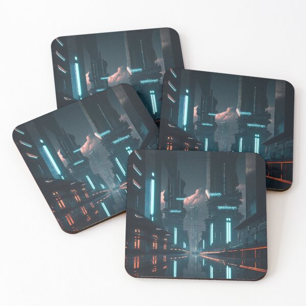 Item preview, a city inspired by Tron the movie designed and sold by AiWonderPrints.