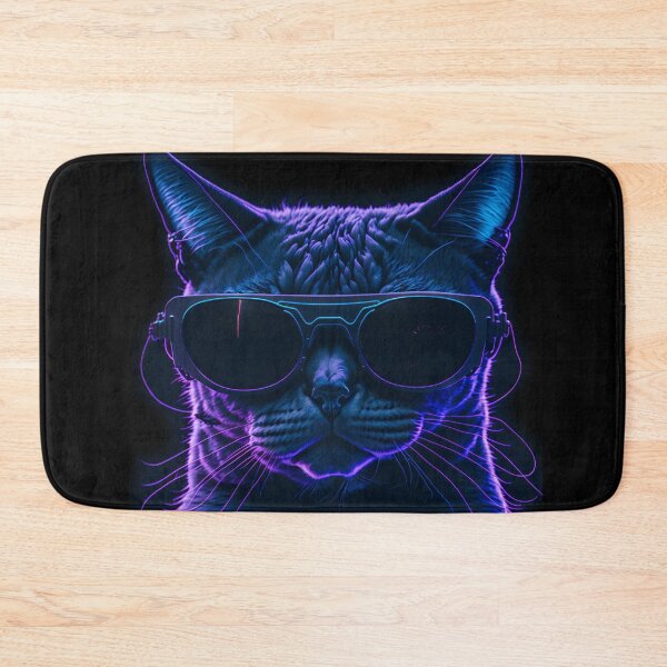 Item preview, A Futuristic Cyberpunk Cat with Sunglasses designed and sold by ramirodiz.